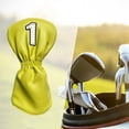 thumbnail image 4 of Cubierta de la cabeza del palo de golf Zulema PU para maderas amarillo, 4 of 8