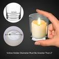 thumbnail image 3 of Flameless Votive Candles with Timer, 2" x 2" Real Wax, 400+Hour Realistic Black Wick Battery Operated Candles, Set of 6 for Wedding, Party and Holiday Decoration (Battery Included), 3 of 3