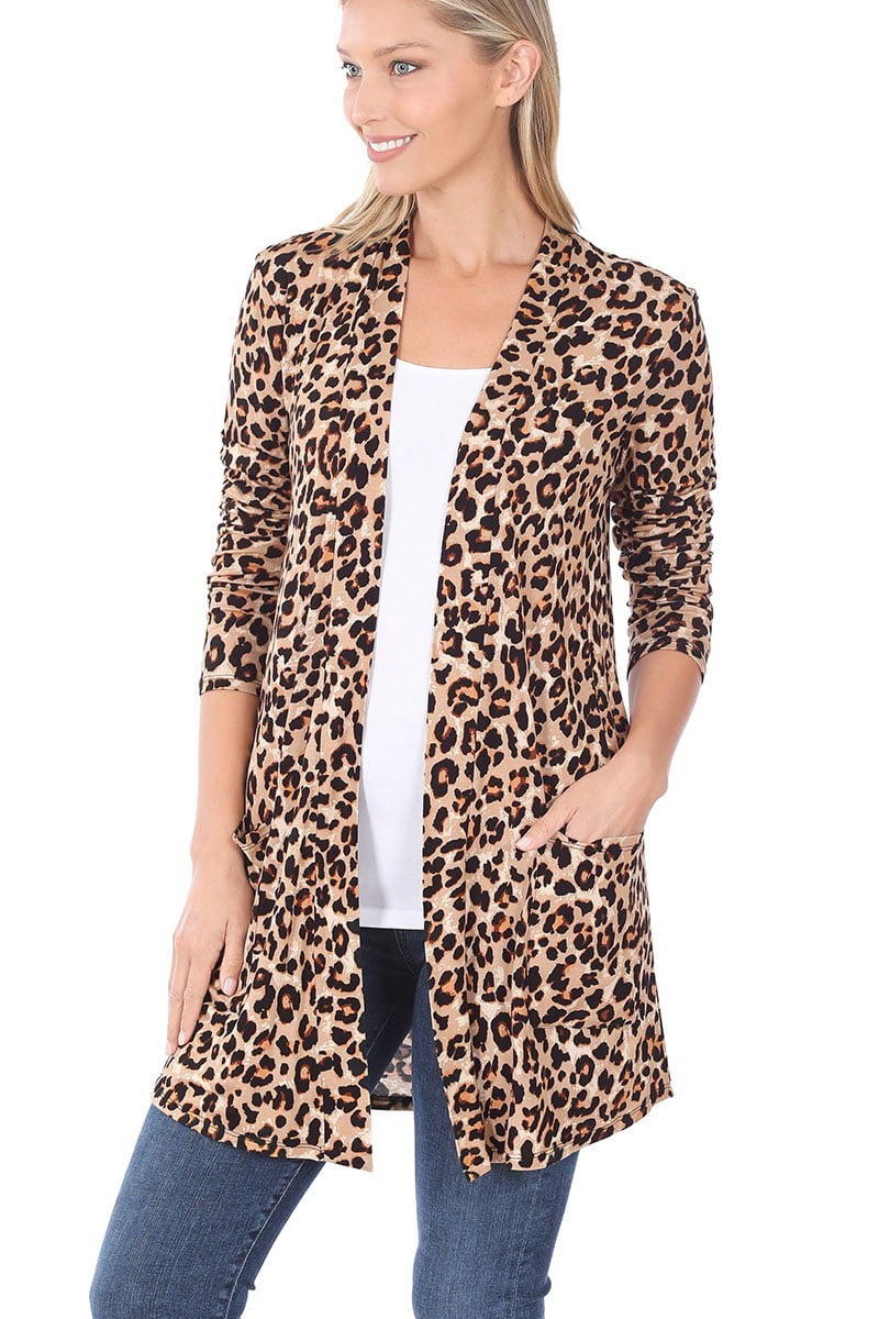 cheetah cardigan walmart
