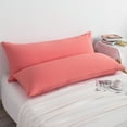 thumbnail image 5 of 2 Pack Microfiber Body Pillowcases Set, Soft and Cozy Long Pillows Covers, (Body pillow not included), 20" x 54", Coral Pink, 5 of 5