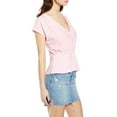 thumbnail image 1 of Leith Haut à Manches Courtes Col en V pour Femmes en Orchidée Rose Taille TP 39$, 1 of 1