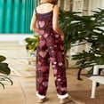 thumbnail image 4 of Fgvctg Womens Valentine's Day Jumpsuits Wide Leg Pant Comfy Overalls Love Heart Graphic Sleeveless Spaghetti Straps Jumpsuits Rompers Bib Overalls Loose Sprimg Pants With Pockets Hot Pink 5XL, 4 of 5