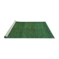 thumbnail image 2 of Ahgly Company Machine Washable Indoor Square Abstract Turquoise Blue Modern Area Rugs, 6' Square, 2 of 4