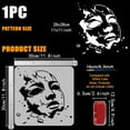 thumbnail image 2 of Behind The Face Cover Drawing Stencil with Paint Brush 11.8x11.8inch Broken Face Cover Painting Template Crushed Facepiece DIY Art Stencil, 2 of 9