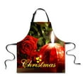 thumbnail image 3 of GUOOL Cotton Kitchen Cooking Apron for Women/Men Professional Christmas Theme Chef Apron for Cooking, Baking, Also Perfect Gift - Rose, 3 of 6