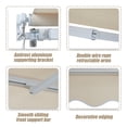 thumbnail image 4 of 9.7' × 8.2' Retractable Awning Patio Outdoor Sunshade Shelter UV Protection Waterproof, Beige, 4 of 6