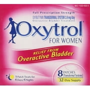 Fast Acting Overactive Bladder Relief Patch for Women (8 Pieces)