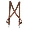 thumbnail image 2 of Men Women Adjustable Suspenders with Swivel Hooks Shaped Side Suspenders , Brown, 2 of 9