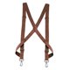 thumbnail image 2 of Tirantes para hombres y mujeres, tirantes elásticos con gancho giratorio, tirantes con clip lateral, adultos X Marrón Zulema tirantes mujer hombre, 2 of 8