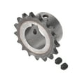 thumbnail image 4 of Uxcell 06B Roller Chain Sprocket 17T Pitch 3/8" 25mm Bore A3 Carbon Steel Motor Drive Gear, 4 of 6