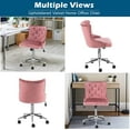 Velvet Office Chair - Modern Upholstered Desk Chair with Adjustable ...