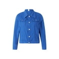 thumbnail image 4 of Women's Solid Color Denim Jacket, Long Sleeve Button Down Jean Jacket, 4 of 9