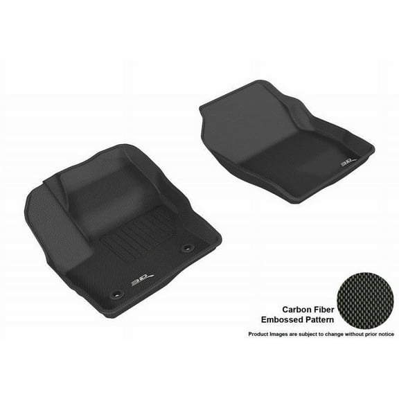 3D MAXpider 2015-2019 Fits Ford Escape Kagu 1st Row Black Carbon Fiber Embossed Pattern Floor Mat L1FR10611509