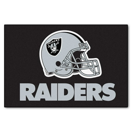 Black Starter Mat - FanMats NFL Oakland Raiders Starter Mat