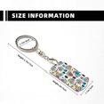 thumbnail image 4 of Goofa Turtle Printed Rectangular Metal Keychain Bag Charm Floral Charm for Purse Keys Metal Keyring Gift for Women Accessories, 4 of 7