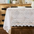 thumbnail image 2 of Warm Home Designs 60" x 84'' White Lace Rectangle Tablecloth. AMEWhite 60x84, 2 of 5