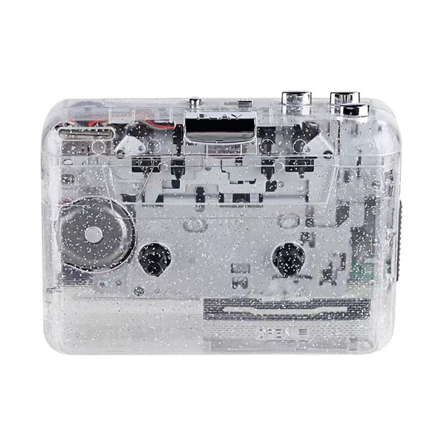 Cassette Player Convertidor de señal de cinta de carcasa transparente completa para escuchar música Tmvgtek Para estrenar