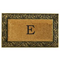 Calloway Mills Prestige Gold Monogram Outdoor Doormat 18" x 30" (Letter E)