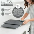 thumbnail image 3 of 2 PCs Nesting Stone Dish Drying Mats for Kitchen Counter - Absorbent Quick Drying Diatomaceous Earth Stone Drying Mat with Non-Slip Feet - Heat Resistant & Odorless Dish Drying Stone Mat - Dark Gray, 3 of 4