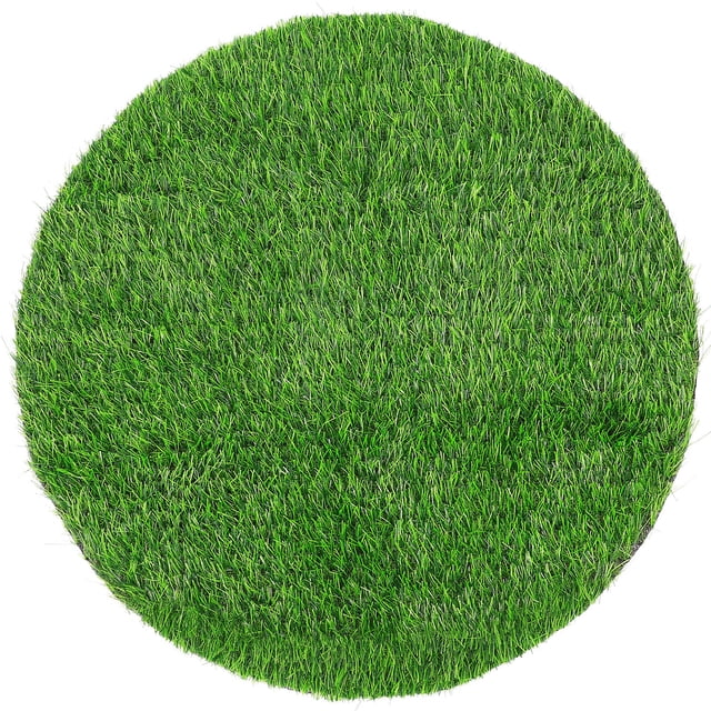 OUNONA Green Fake Grass Rug for Furniture Use No Maintenance Synthetic Grass Mat for Dining Decor 34.0 x 60.0 Inches