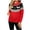 Red, variant on DailyTrove Women's Crew Neck Halloween Knit Sweater Long Sleeve Spider Jacquard Contrast Cuff Casual Pullover