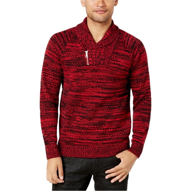 I.N.C Chandail en Tricot pour Hommes, Rouge, Très Grand
