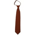 thumbnail image 1 of NYFASHION101 Men's Solid Color Formal Zipper Tie, Cinnamon, 20", 1 of 1