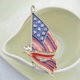 thumbnail image 2 of USA National Flag Brooch Creative Alloy Rhinestone Lapel Pin Brooch American Costume Jewelry, 2 of 4