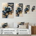 thumbnail image 4 of Designart Blue And Gold Floral Bunch III Canvas Wall Art, 4 of 5