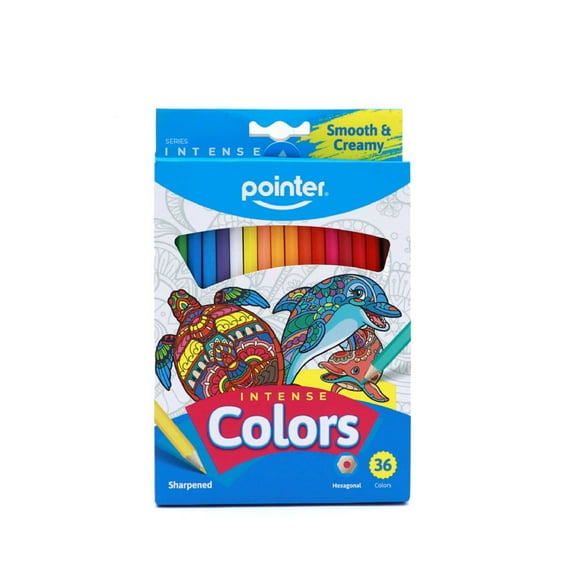 Pointer Intense Colors Hexagonal Pencils 36 Count