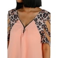 thumbnail image 6 of Qiylii Women T-shirt, Leopard Printed Pattern Short Sleeve V-neck Tops, 6 of 8