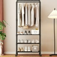 thumbnail image 2 of Miogawg Heavy Duty Clothes Rack, Freestanding 4 Tiers Garment Rack For Hanging Clothes With Shelves And Hangers, Hanging Rod For Small Space, 2 of 6