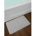 thumbnail image 2 of Geometric Bath Mat, Horizontal Half Circles in Stripes and Polka Dots All Drawn by Hand, Plush Bathroom Decor Mat with Non Slip Backing, 29.5" X 17.5", Charcoal Grey and White, by Ambesonne, 2 of 2