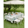 thumbnail image 4 of Outdoor Tablecloth with Umbrella Hole for Patio/Picnic/Party/Camping, Green Waterproof Table Cloth Rectangle Table Cover Washable, Eucalyptus Leaves (60"x 102"), 4 of 8