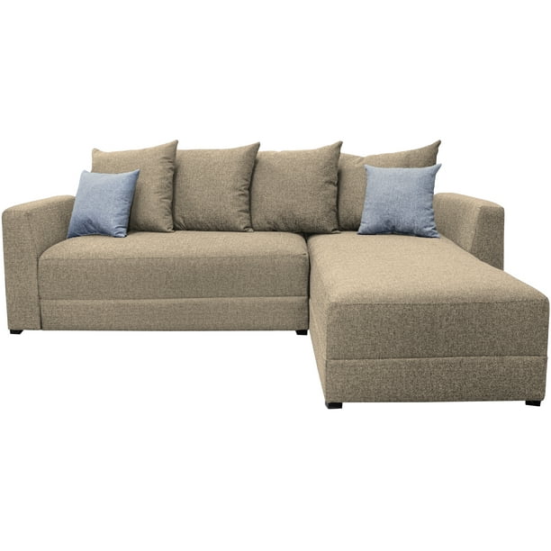 Sala esquinera EL BAZAR STORE modelo Samso lino Beige 240x180 cm