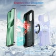 thumbnail image 2 of Hidden Series Designed for iPhone 14 Pro Case 5G, [Heat Dissipation] [No Fall-Off Kickstand] 360° Metal Ring, Military Grade Shockproof Phone Case for iPhone 14 Pro, Purple, 2 of 12