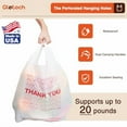 thumbnail image 5 of Glotoch (5K) 5000 Count Plastic Thank You Bags for Small Business, 12 x 6.5 x 21" White Grocery Bags with Handles for Restaurant, Retail, Grocery, Takeout, Stores, T-shirt Shopping Bag in Bulk, 5 of 6