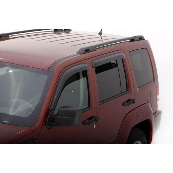 Auto Ventshade (AVS) by RealTruck Outside Mount Ventvisor / Window Deflectors Front & Rear Set 4 Pc. Set Compatible with 2008-2012 Jeep Liberty