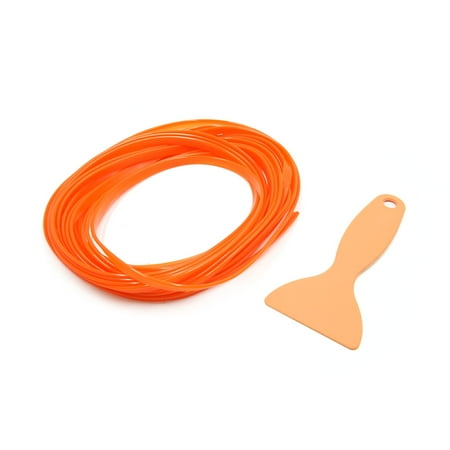 8m X 7mm Orange Flexible Decorative Moulding Trim Strip Line For