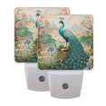 thumbnail image 5 of Beautiful Peacock Night Light LED Dusk to Dawn Auto Sensor Night Lamp Plug-in Nightlight for Bedroom Hallway Kitchen 2 PCs, 5 of 7