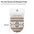 thumbnail image 5 of ZIATUBLES American Tribes Print Universal Fit Toilet Lid Cover with Elastic Edges Washable Reusable Stretchable Fabric for Most Lids Bathroom Decor Accessories, 5 of 6