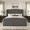 Gray, variant on Merluxy California King Size Platform Bed Frame, Velvet Upholstered Bed with Deep Button Tufted & Nailhead Trim Wingback Headboard, Cream