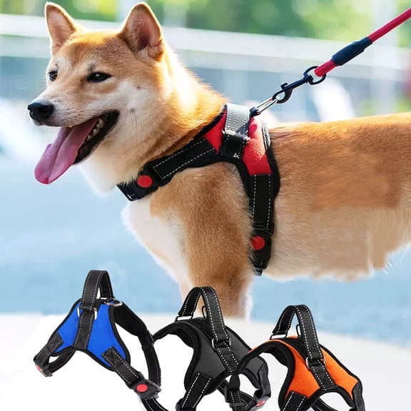 No Pull Dog Pet Strong Padded Strap Harness Control Vest Reflective, xs s m Large xl Front Range Collar Chest Plate Harn Safety Pet Puppy