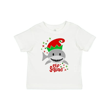 

Inktastic Cute Elf Squad Shark in Santa Hat Gift Toddler Boy or Toddler Girl T-Shirt