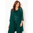 thumbnail image 5 of Catherines Women's Plus Size 3-Piece Sequin Tank Pant Suit, 5 of 5