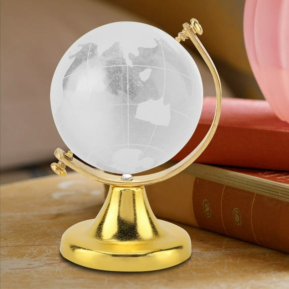 Rdeghly Ronde Terre Globe Carte du Monde Cristal Boule de Verre Sphère Maison Bureau Décor Cadeau, Boule de Cristal, Décoration à la Maison