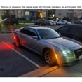 thumbnail image 5 of 4pc Set Black-Out Dark Lens Front/Back Full LED Side Marker Lights For 2017-up Chrysler Pacifica Pinnacle Voyager, Replace OEM Amber/Red Lens Sidemarkers, 5 of 9