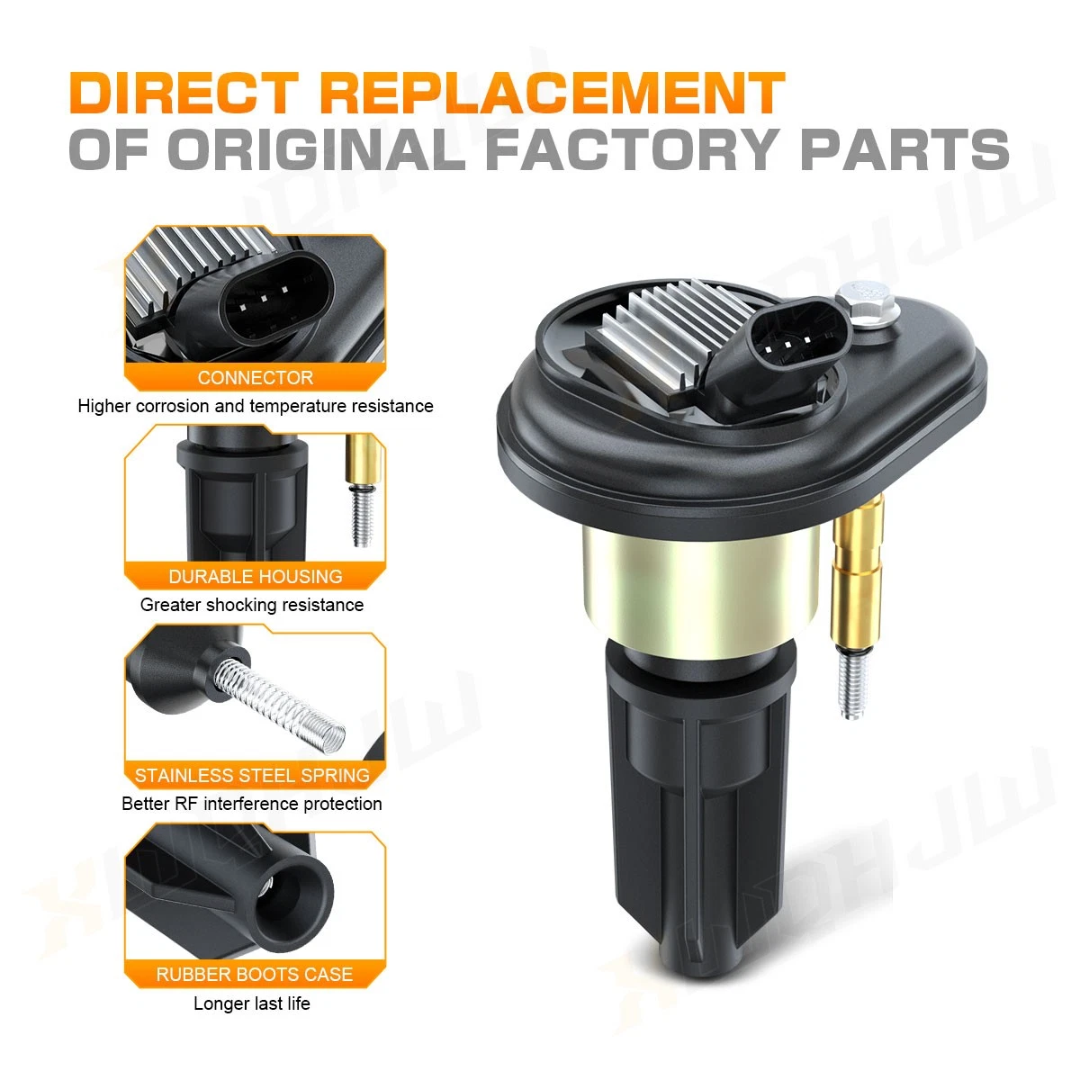 6 Pack Ignition Coils and 6 Iridium Spark Plugs Kit For 2004-2005 Buick Rainier 4.2L l6