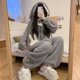thumbnail image 5 of Cartoon Kigurumi Bear Onesies Flannel Hooded Onesies Adults Women Animal Halloween Christmas Cosplay Pajamas Cute Dress Up, 5 of 5