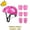 Pink, variant on Children Helmet - Snowboard Helmet - 7Pcs/Set Adjustable and Multi-Sport Helmet with Knee Elbow Pad, Helmet for Boys and Girls Lightweight for Ages 2 - 4 (Black)
